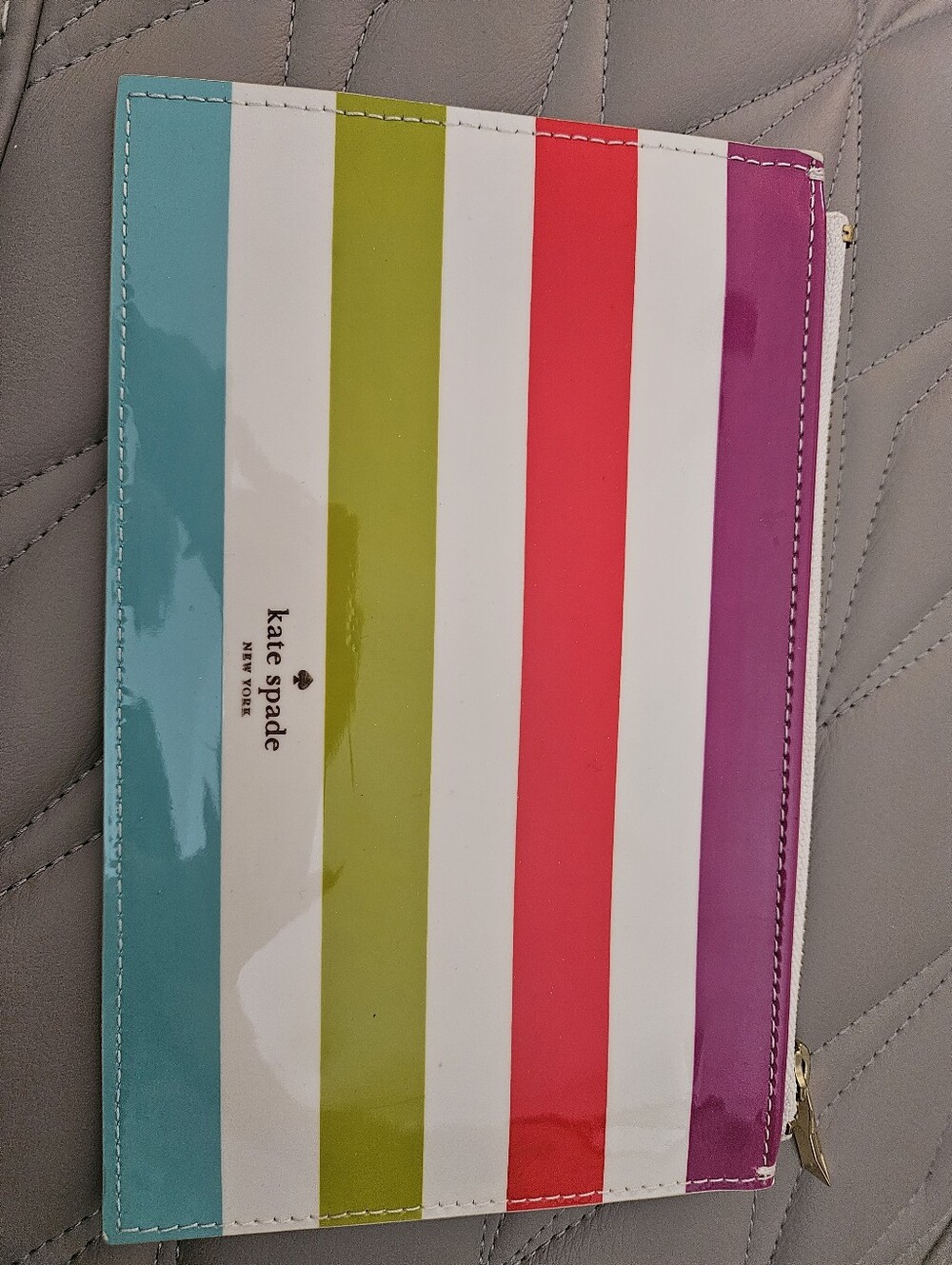 kate spade Multicolor Striped Zip Pouch